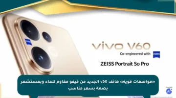 «مواصفات قوية» هاتف v50 الجديد من فيفو مقاوم للماء وبمستشعر بصمة بسعر مناسب